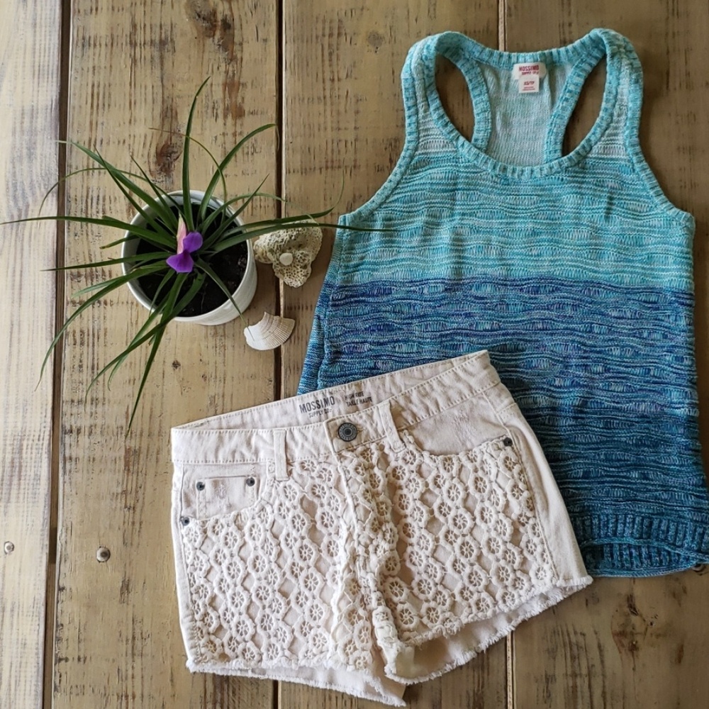 Cream High Rise Shorts